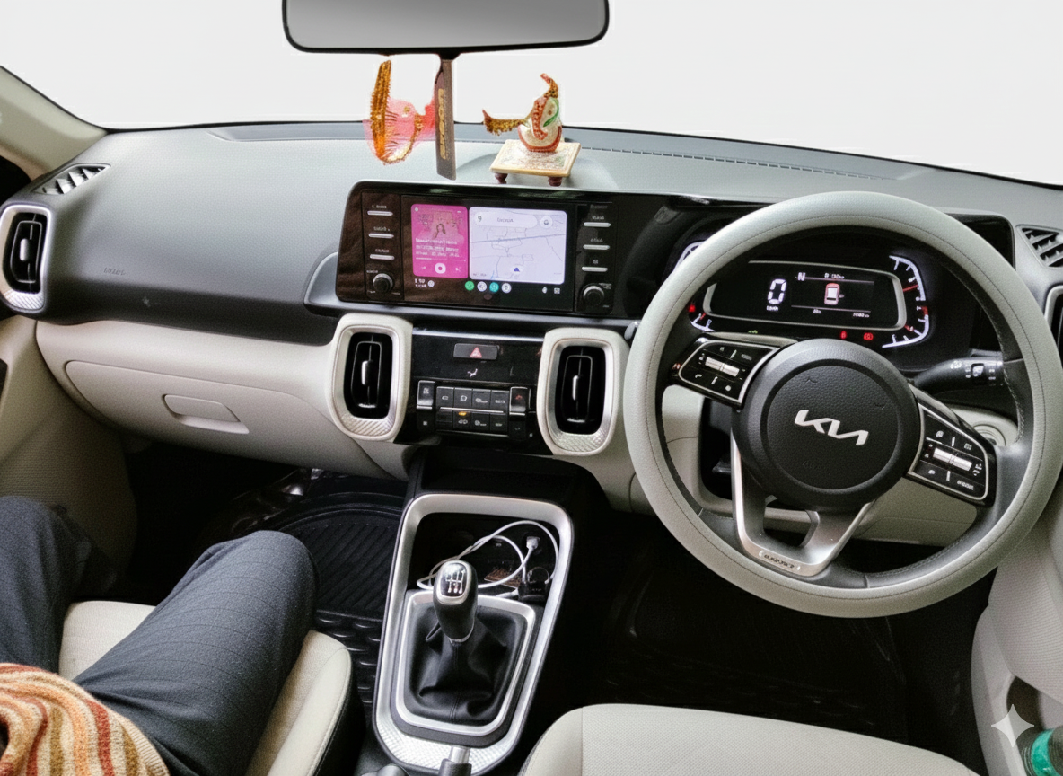 2023 KIA SONET HTX 1.0 TURBO PETROL IMT, Petrol, Manual, 7,342 km, interior